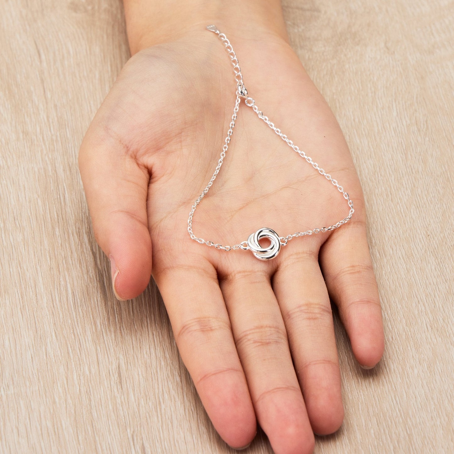 Sterling Silver Mum Quote Knot Bracelet