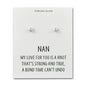 Sterling Silver Nan Quote Knot Earrings