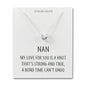 Sterling Silver Nan Quote Knot Necklace