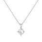 Sterling Silver October (Opal) Birthstone Necklace Created with Zircondia® Crystals