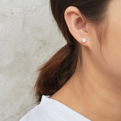 Sterling Silver October (Opal) Birthstone Necklace & Earrings Set Created with Zircondia® Crystals