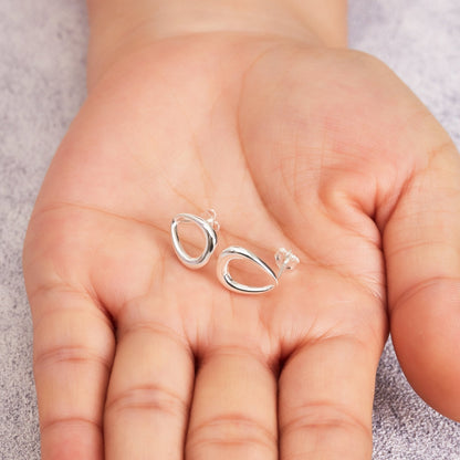 Sterling Silver Open Drop Earrings