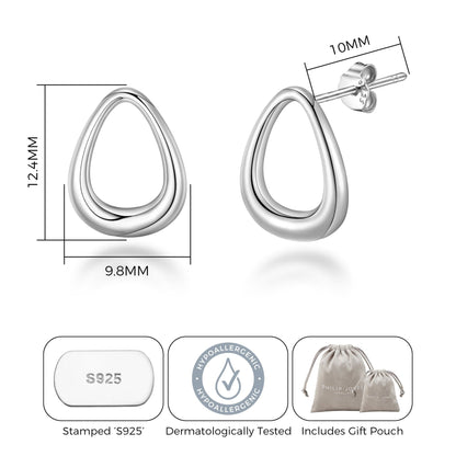 Sterling Silver Open Drop Earrings