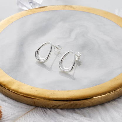 Sterling Silver Open Drop Earrings