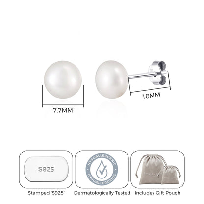Sterling Silver Pearl Earrings