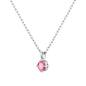 Sterling Silver Pink Necklace Created with Zircondia® Crystals