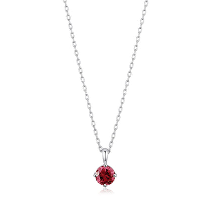 Collier en argent sterling rouge orné de cristaux Zircondia®
