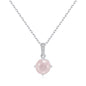 Sterling Silver Rose Quartz Gemstone Necklace