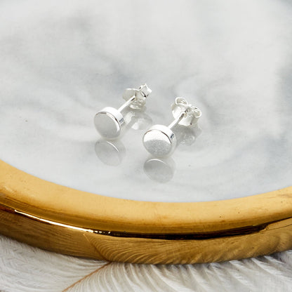 Sterling Silver Round Earrings