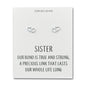 Sterling Silver Sister Quote Heart Link Earrings