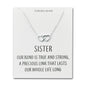 Sterling Silver Sister Quote Heart Link Necklace