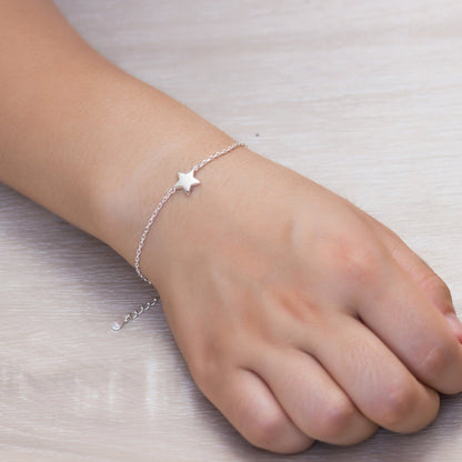 Sterling Silver Mum Quote Star Bracelet