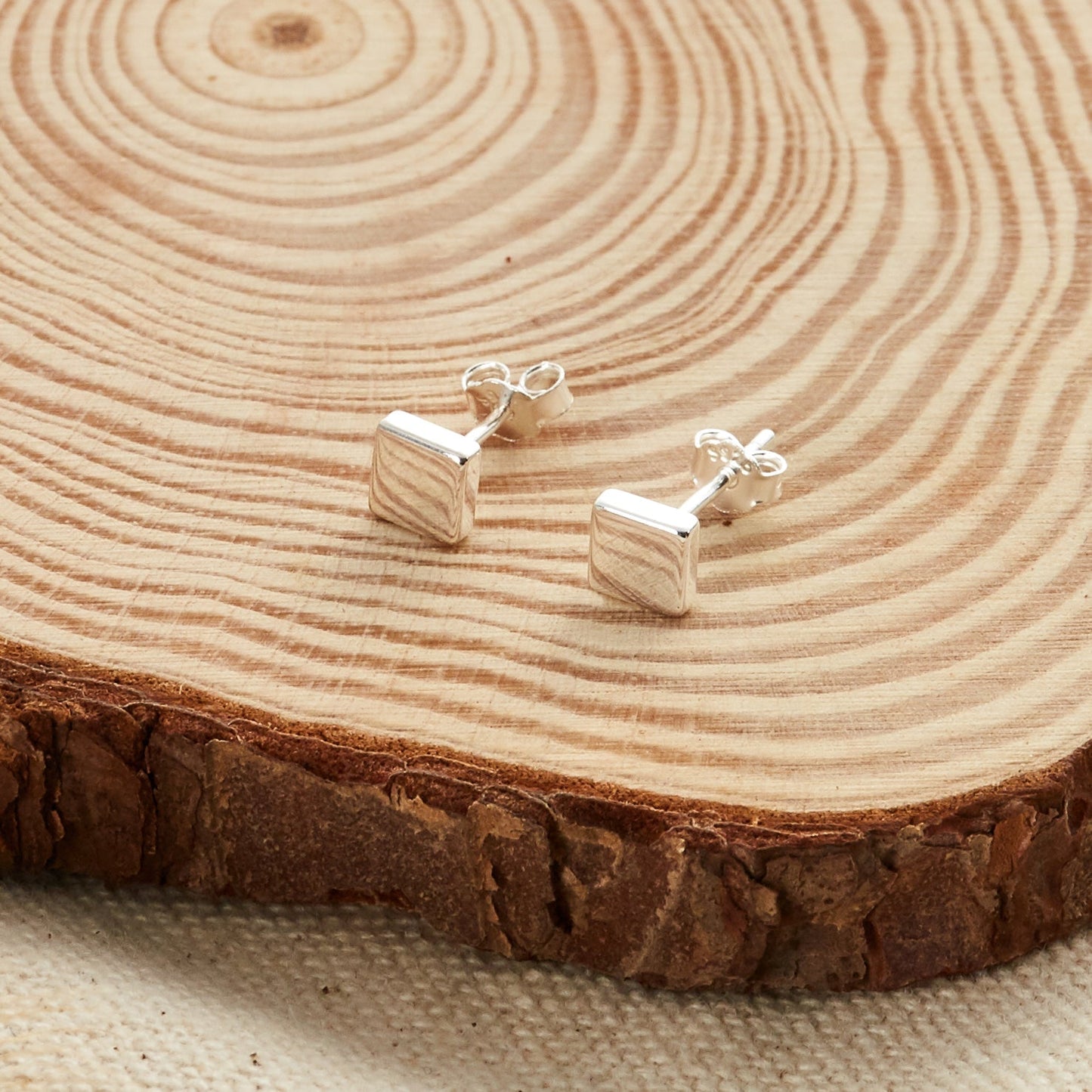 Sterling Silver Square Earrings