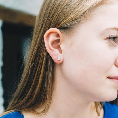Sterling Silver Square Earrings