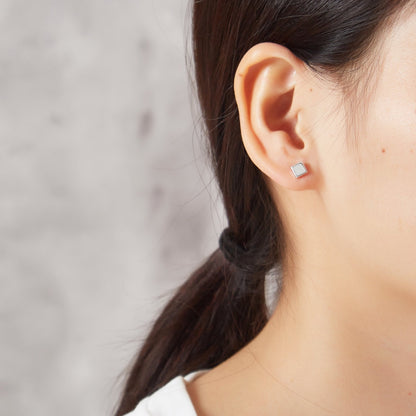 Sterling Silver Square Earrings