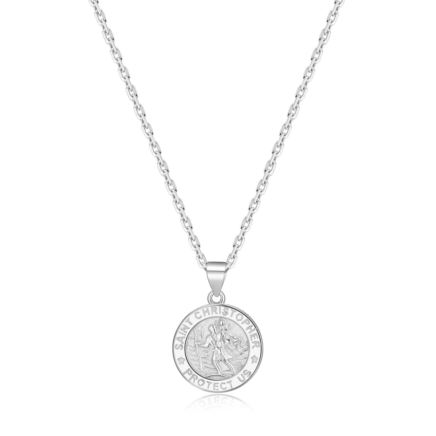 Sterling Silver St Christopher Necklace