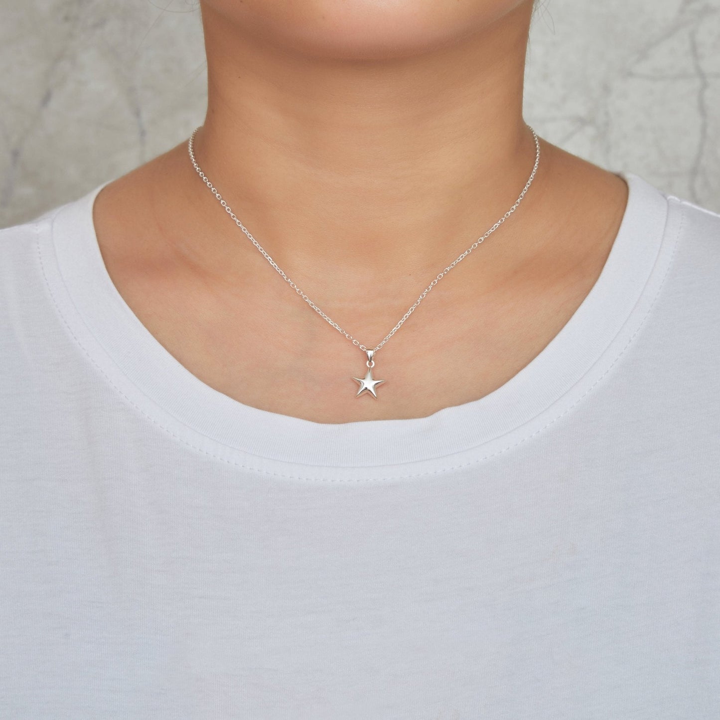 Sterling Silver Star Pendant Necklace