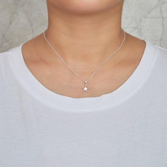 Sterling Silver Star Pendant Necklace
