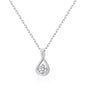 Sterling Silver Teardrop Twist Necklace Created with Zircondia® Crystals