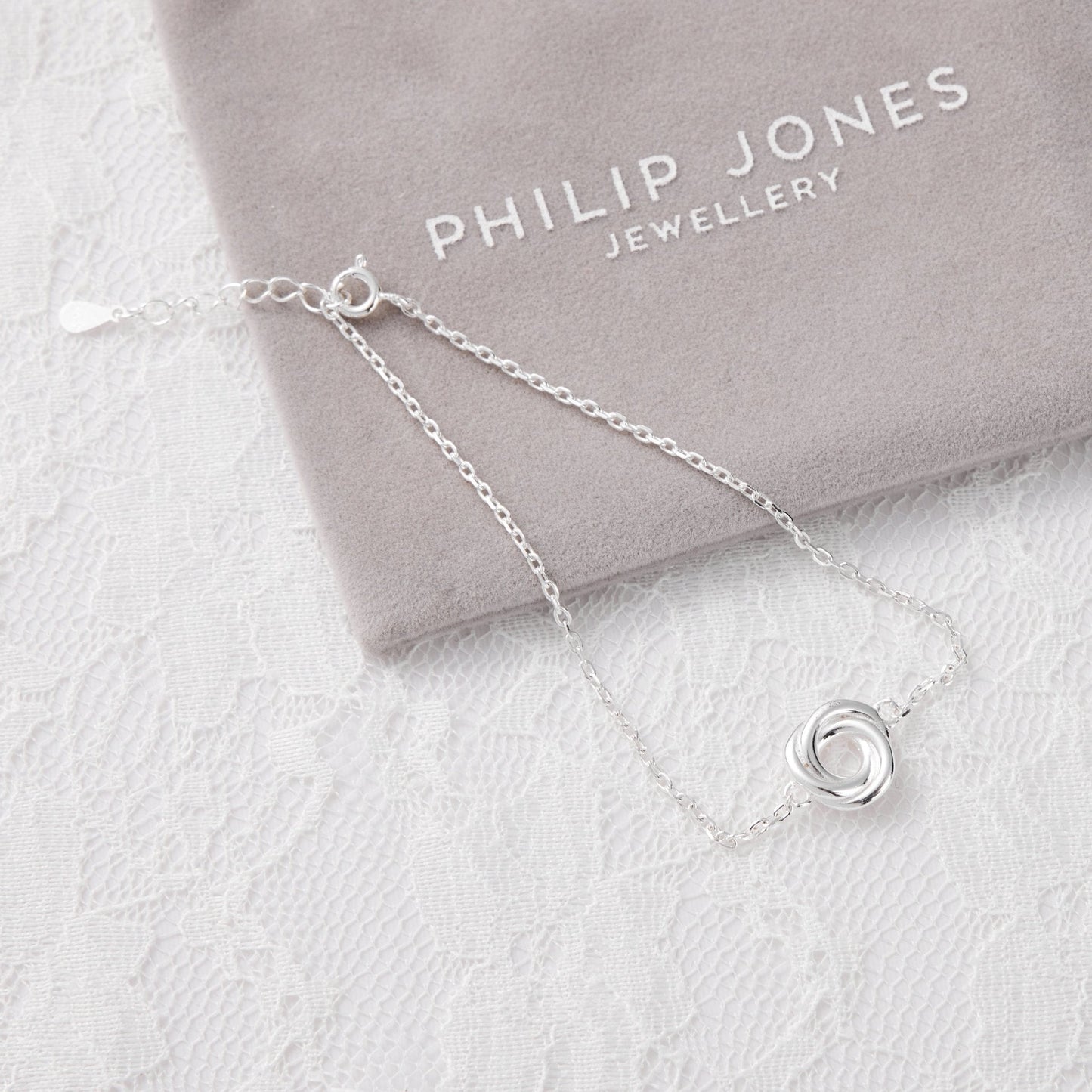 Sterling Silver Thank You for Helping us Tie The Knot Bridal Bracelet