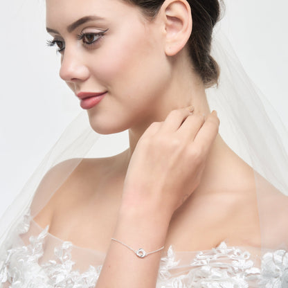 Sterling Silver Thank You for Helping us Tie The Knot Bridal Bracelet