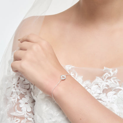 Sterling Silver Thank You for Helping us Tie The Knot Bridal Bracelet