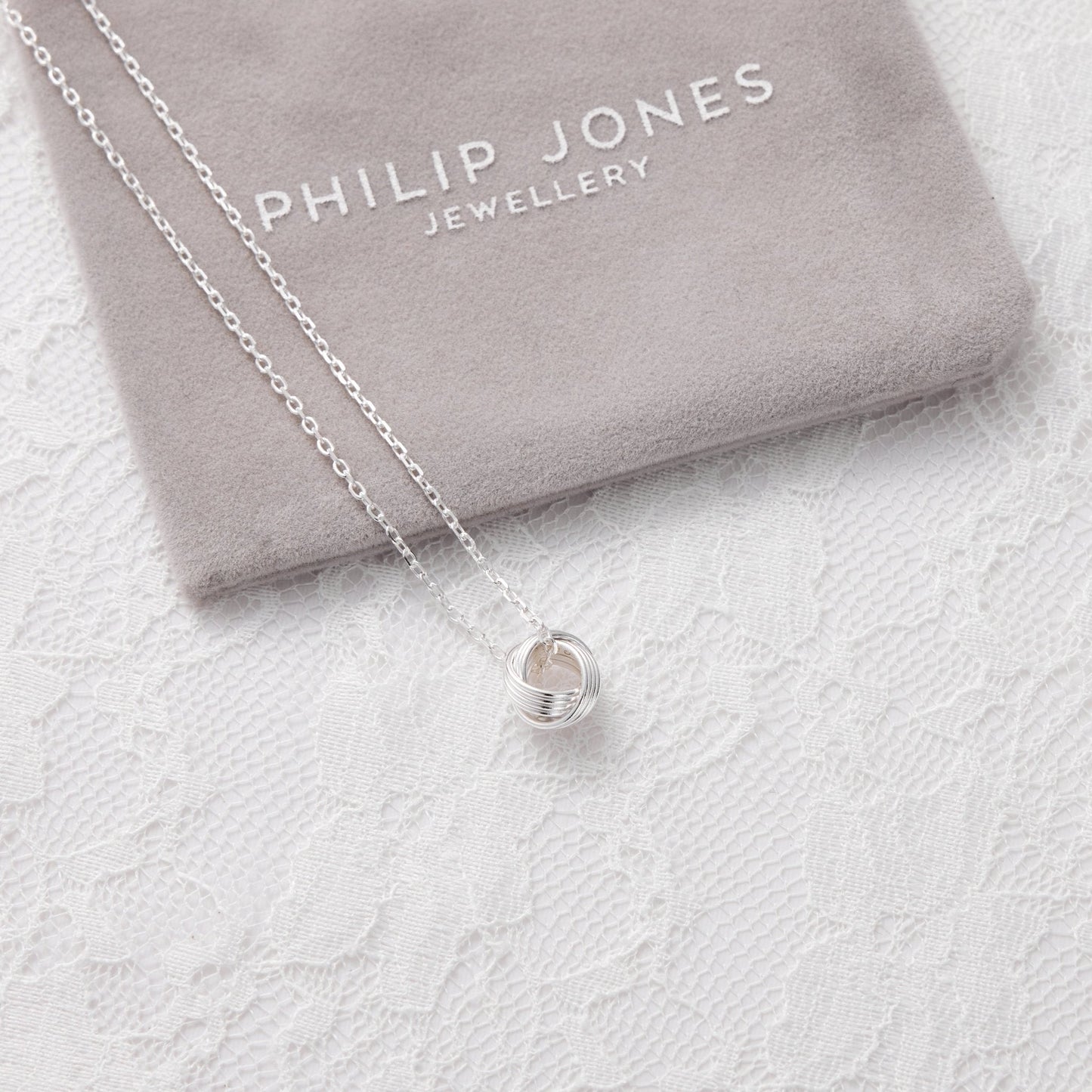 Sterling Silver Thank You for Helping us Tie The Knot Bridal Necklace