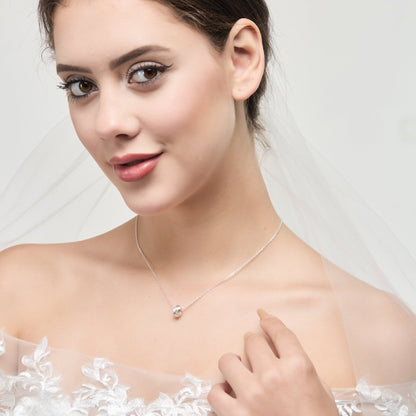Sterling Silver Thank You for Helping us Tie The Knot Bridal Necklace