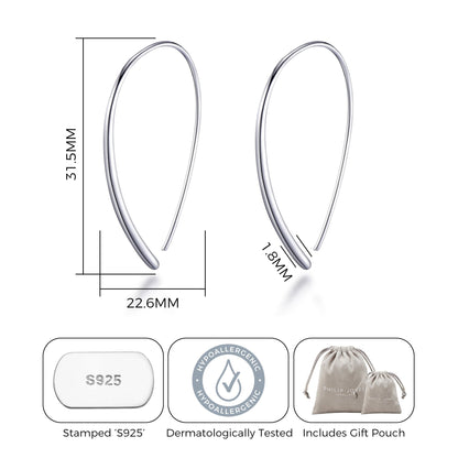 Sterling Silver Thread Earrings