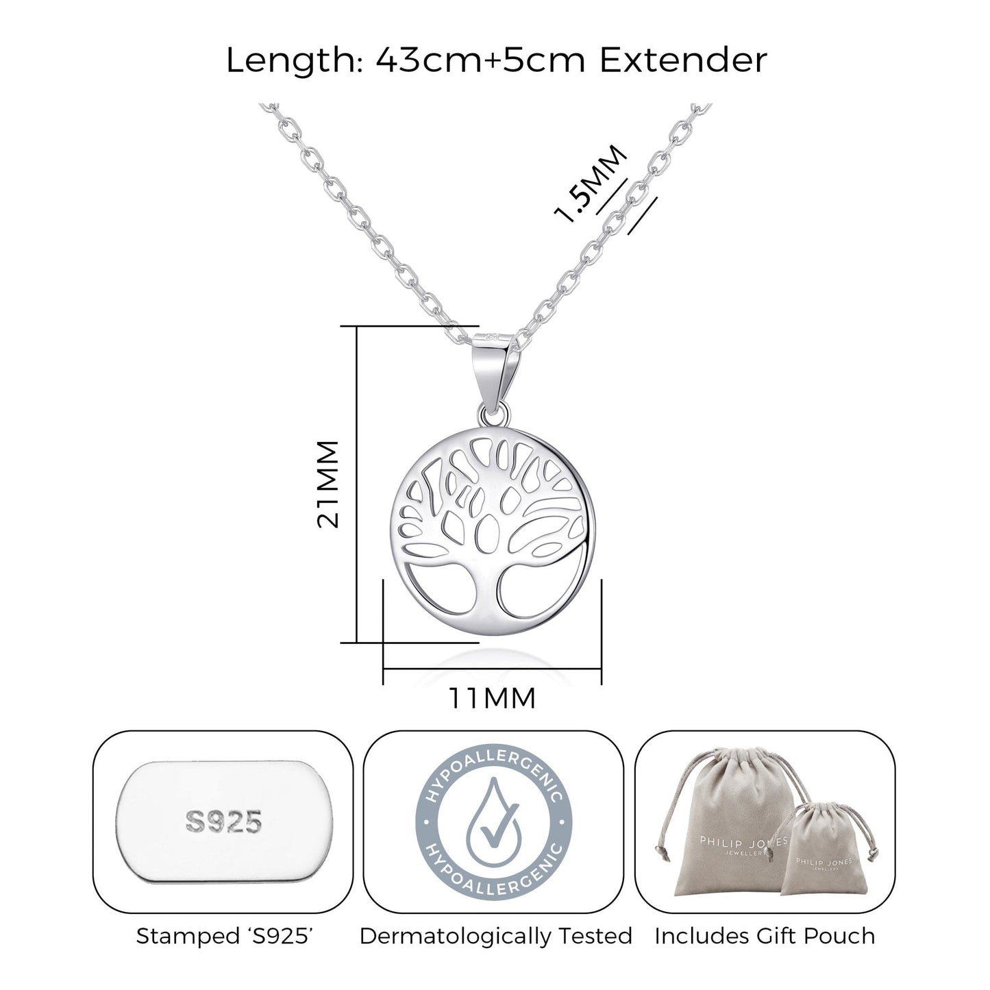 Sterling Silver Tree of Life Necklace