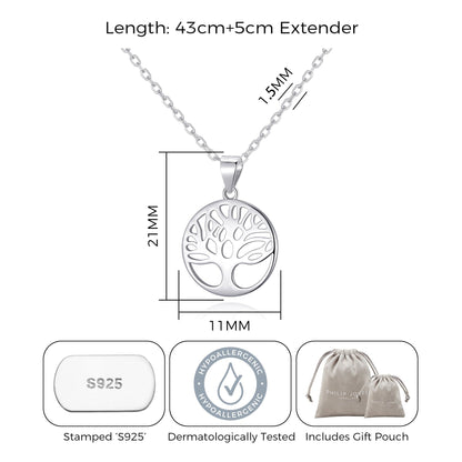 Sterling Silver Tree of Life Necklace