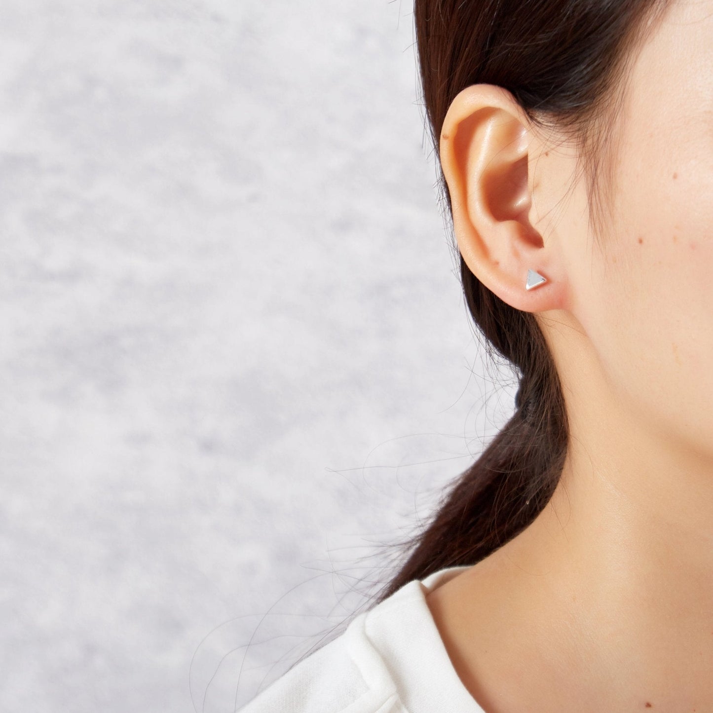 Sterling Silver Triangle Earrings