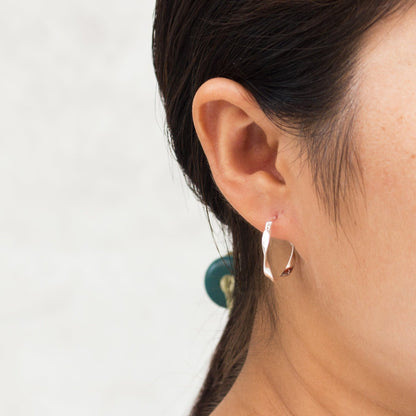 Sterling Silver Twist Hoop Earrings