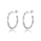 Sterling Silver Twisted Knot Hoop Earrings