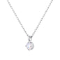 Sterling Silver White Opal Necklace Created with Zircondia® Crystals