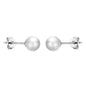 Sterling Silver White Shell Pearl Earrings