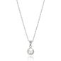 Sterling Silver White Shell Pearl Necklace