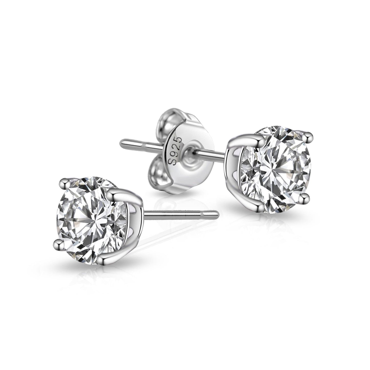 Sterling Silver World's Greatest Sister Crystal Earrings