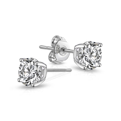 Sterling Silver World's Greatest Sister Crystal Earrings