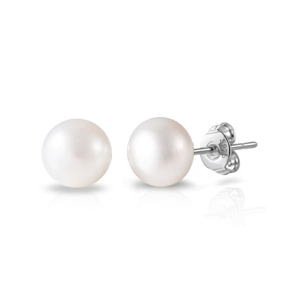 Sterling Silver World's Greatest Teacher Pearl Earrings