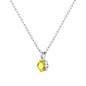 Sterling Silver Yellow Necklace Created with Zircondia® Crystals