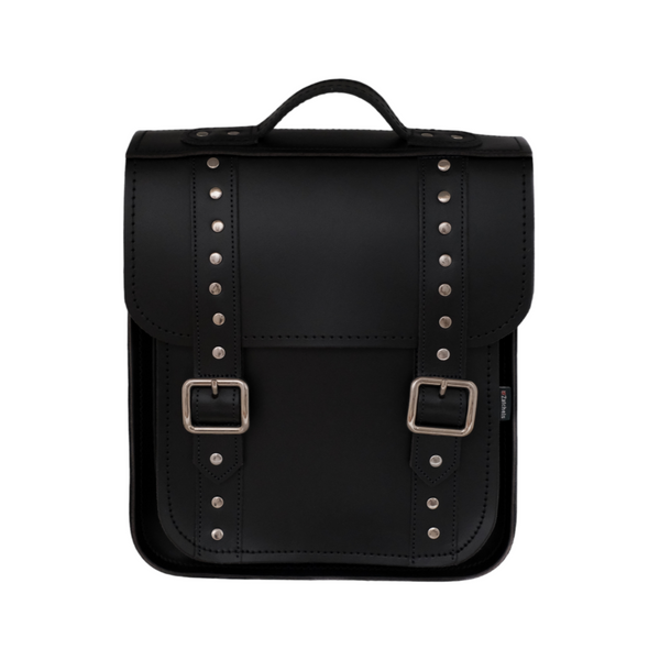 Sac à Dos de Ville en Cuir Fait Main - Gothic Noir Clouté