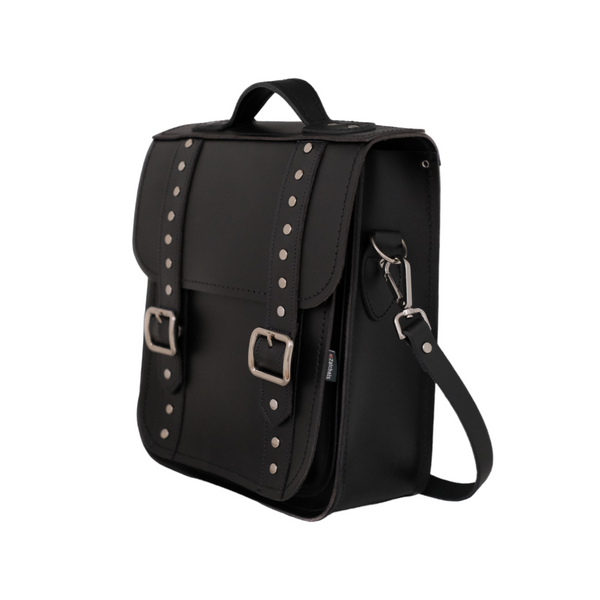 Sac à Dos de Ville en Cuir Fait Main - Gothic Noir Clouté