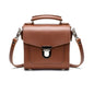 Handmade Leather Sugarcube Handbag - Chestnut
