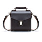 Handmade Leather Sugarcube Handbag - Dark Brown