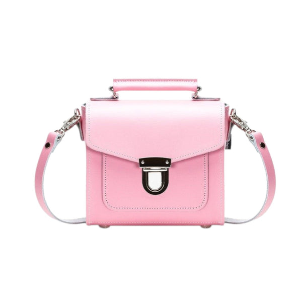 Handmade Leather Sugarcube Handbag - Pastel Pink