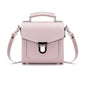 Handmade Leather Sugarcube Handbag - Rose Quartz