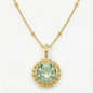 Sunburst Necklace - Green Quartz in Gold or Silver