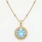Sunburst Necklace - Sky Blue Topaz in Gold or Silver