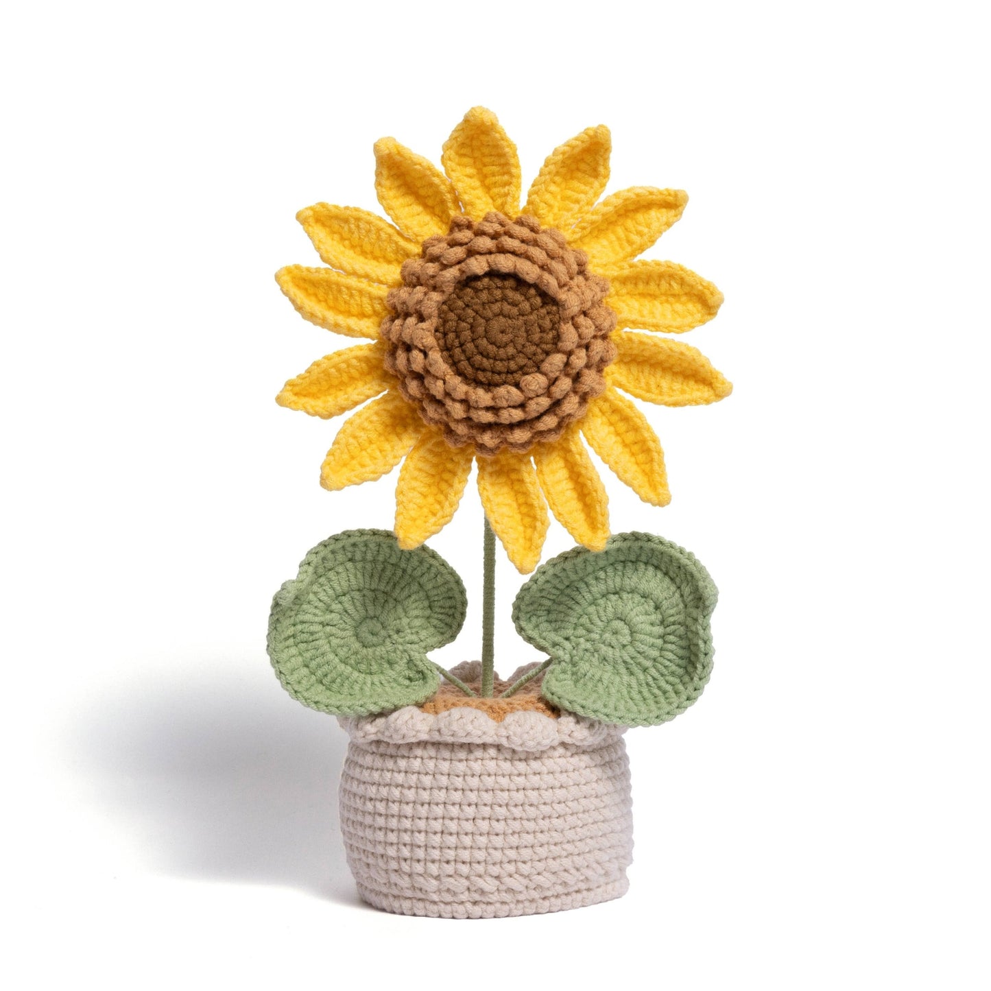 Forever Smile Sunflowers – Hand-Crocheted Happy Pot Plants for Instant Joy
